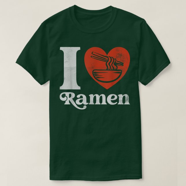 I Heart Ramen  T-Shirt (Design Front)