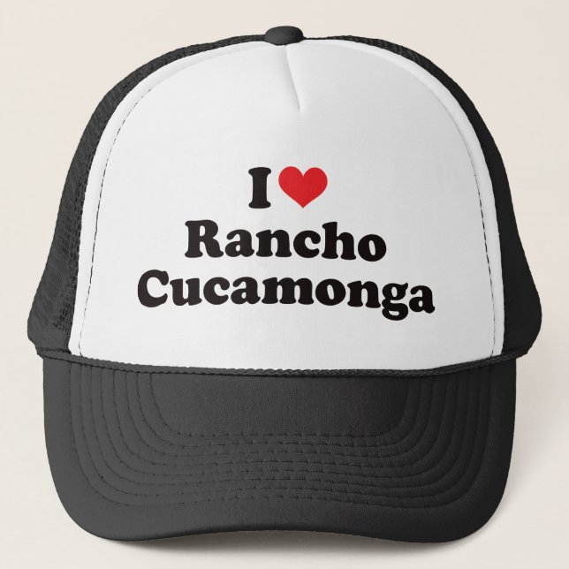 I Heart Rancho Cucamonga Trucker Hat (Front)