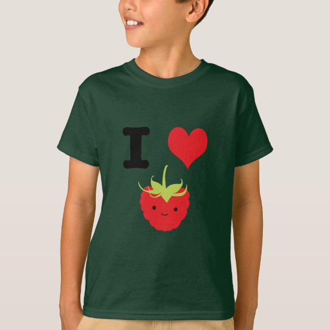 I Heart Raspberries T-Shirt (Front)