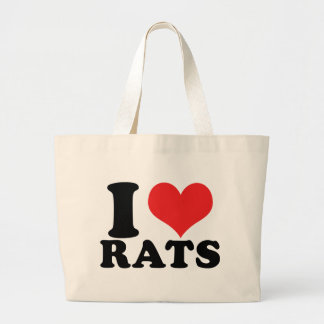 I Heart Rats Basic Large Tote Bag