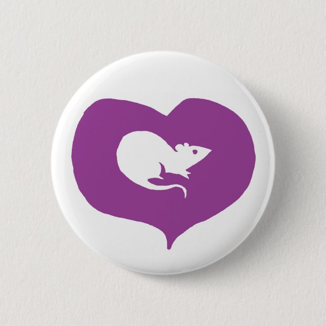 I Heart Rats Pin (Front)