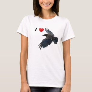 I Heart Ravens Flying Raven Shirt