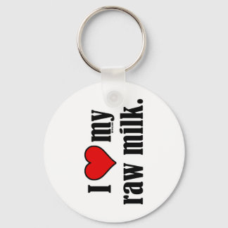 I Heart Raw Milk Key Ring