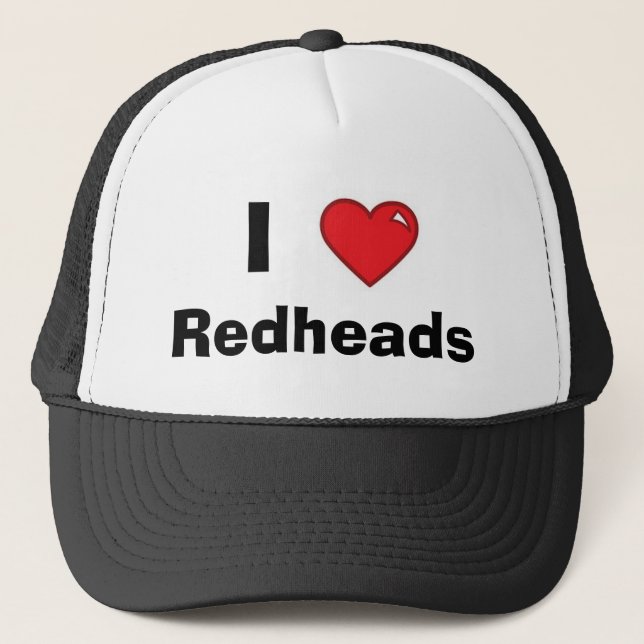 I Heart Redheads -- Mesh Hat (Front)