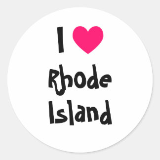 I Heart Rhode Island Classic Round Sticker