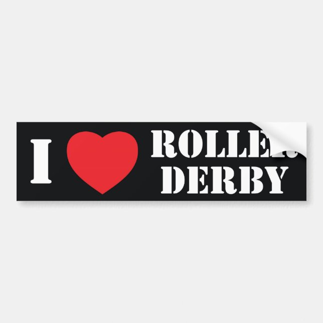 I heart Roller Derby Bumper Sticker (Front)