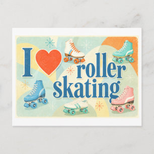"I [Heart] Roller Skating" Postcard