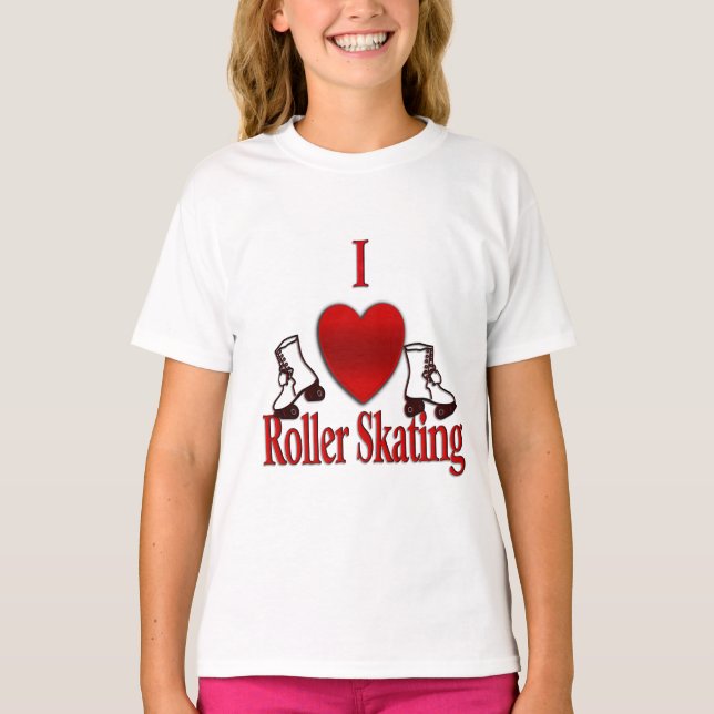 I Heart Roller Skating T-Shirt (Front)