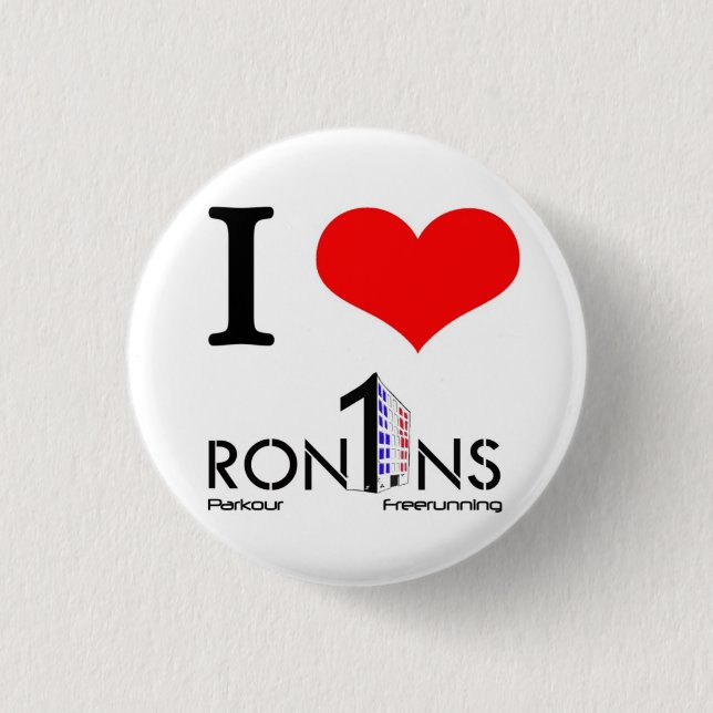 I heart ron1ns 3 cm round badge (Front)