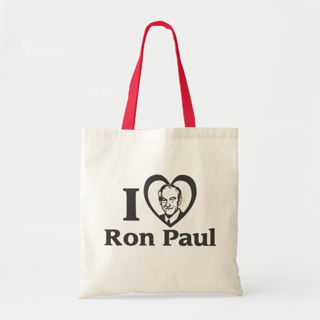 I HEART RON PAUL TOTE BAG (Front)