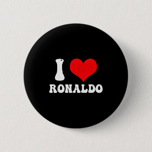 I Heart Ronaldos First Name Groovy Personalized Va 6 Cm Round Badge
