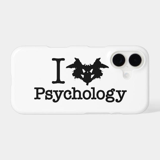 I Heart (Rorschach Inkblot) Psychology (Back (Horizontal))