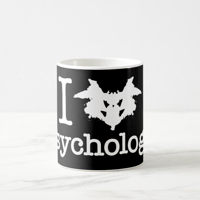 I Heart (Rorschach Inkblot) Psychology Coffee Mug (Center)