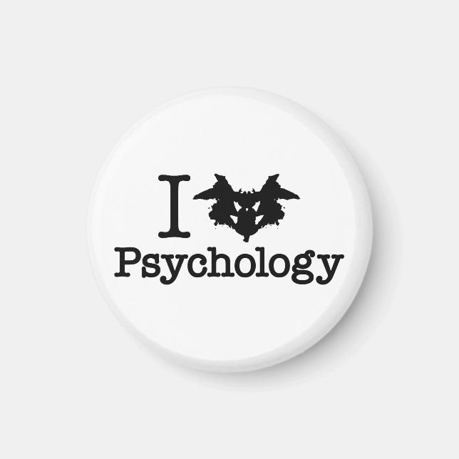 I Heart (Rorschach Inkblot) Psychology Magnet (Front)