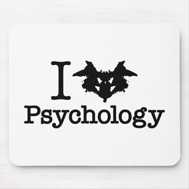 I Heart (Rorschach Inkblot) Psychology Mouse Mat (Front)