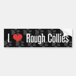 I (heart) Rough Collies Bumper Sticker