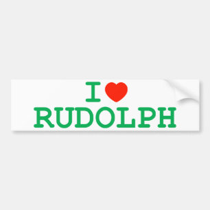 I Heart Rudolph Bumper Sticker
