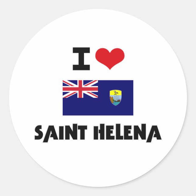I HEART SAINT HELENA CLASSIC ROUND STICKER (Front)