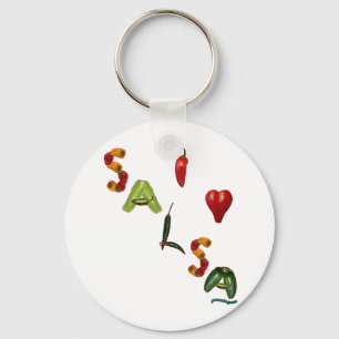 I Heart Salsa Key Ring