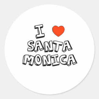 I Heart Santa Monica Classic Round Sticker