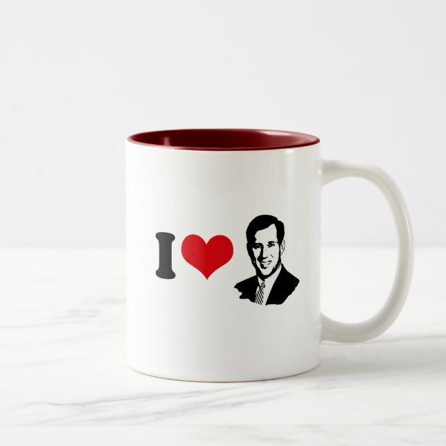 I HEART SANTORUM 2012 Two-Tone COFFEE MUG (Right)