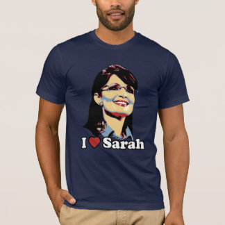 I heart Sarah colour portrait T-Shirt