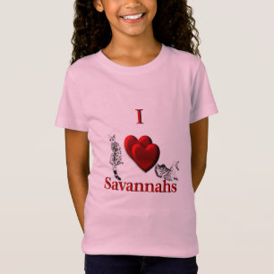 I Heart Savannah Cat T-Shirt