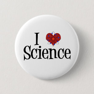 I Heart Science 6 Cm Round Badge