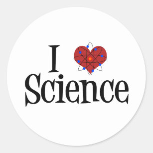 I Heart Science Classic Round Sticker