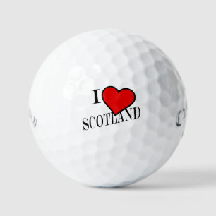 I Heart Scotland bk css gbcnt Golf Balls