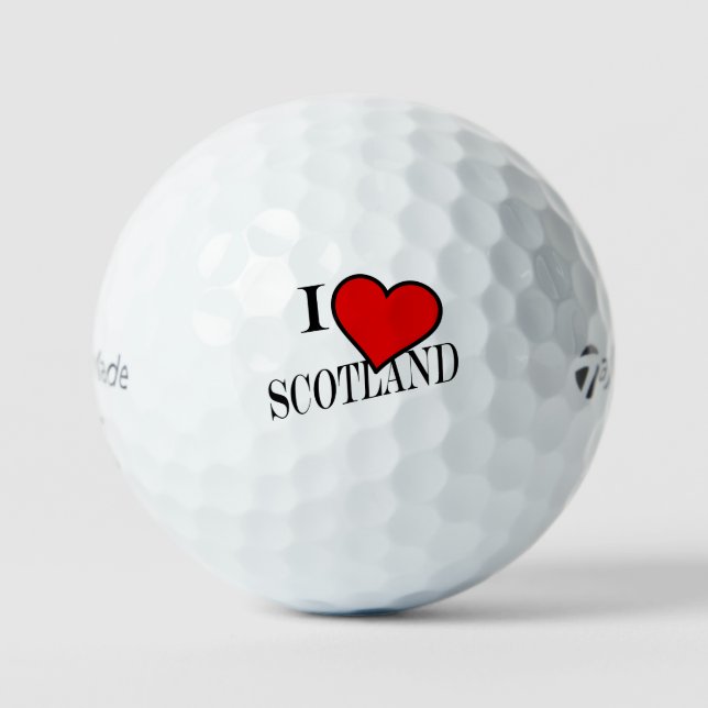 I Heart Scotland bk tmtp5 gbcnt Golf Balls (Front)