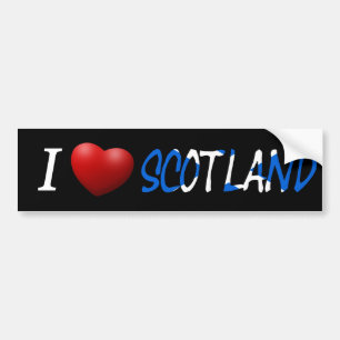 I Heart Scotland overlay bst Bumper Sticker