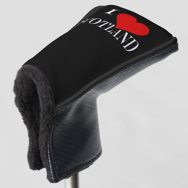 I Heart Scotland wt pccnt Golf Head Cover (3/4 Front)