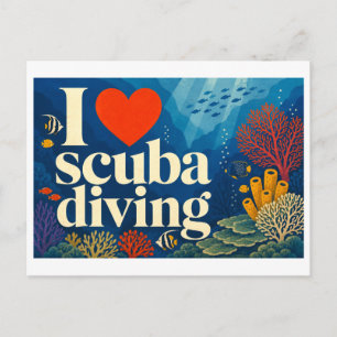 "I [Heart] Scuba Diving" Postcard