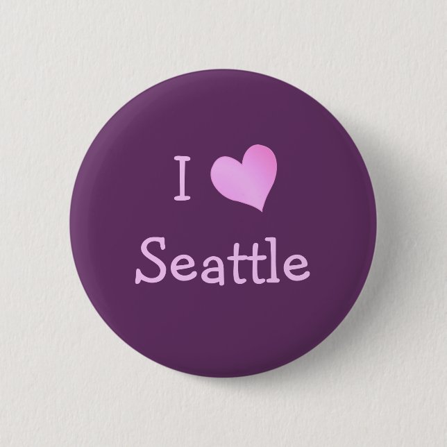 I Heart Seattle 6 Cm Round Badge (Front)
