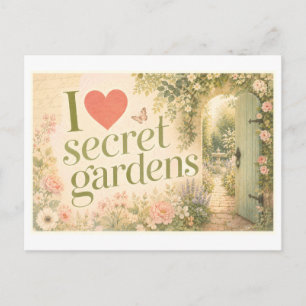 "I [Heart] Secret Gardens" Postcard