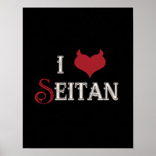 I "heart" Seitan funny vegan design Poster