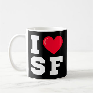 I Heart Sf Athletic Font Coffee Mug