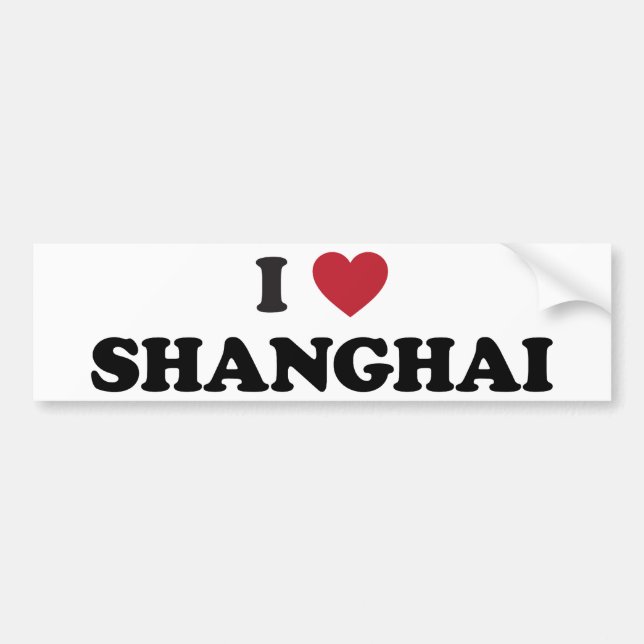 I Heart Shanghai China Bumper Sticker (Front)
