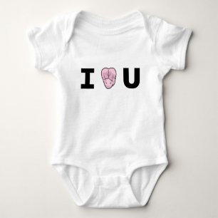"I [Heart-Shaped-Molar} U" Baby Creeper