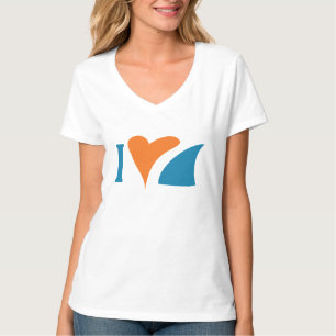 I Heart Sharks V-Neck T-Shirt