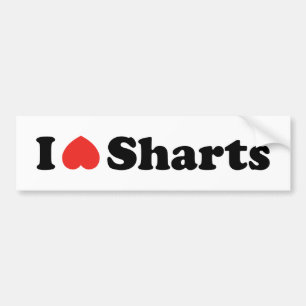 I Heart Sharts Bumper Sticker