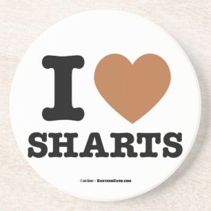 I Heart Sharts Coaster