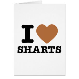 I Heart Sharts Funny Blank Inside Card