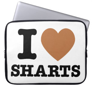 I Heart Sharts Funny Icon Graphic Laptop Sleeve