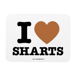 I Heart Sharts Funny Icon Graphic Magnet