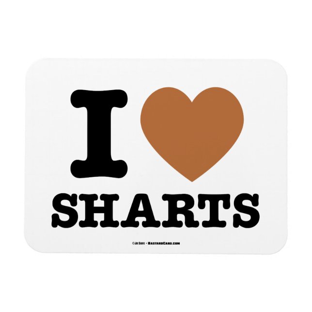 I Heart Sharts Funny Icon Graphic Magnet (Horizontal)