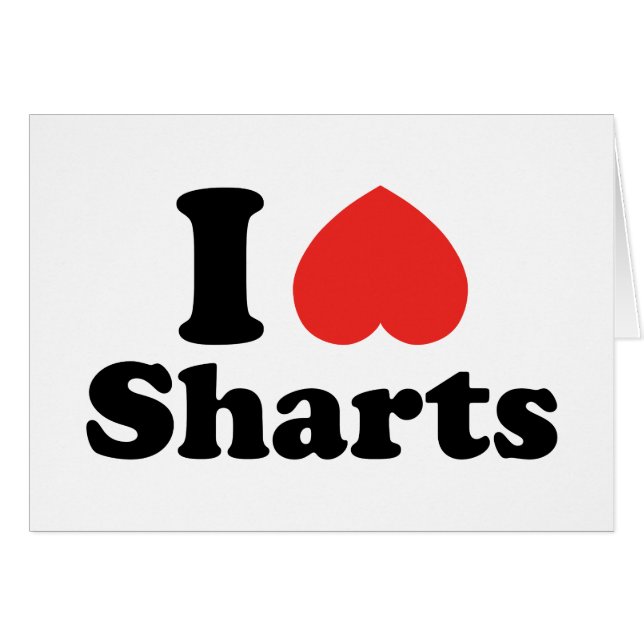 I Heart Sharts Greeting Card (Front Horizontal)