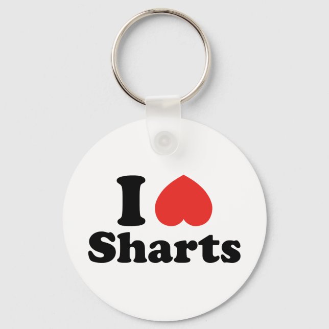 I Heart Sharts Key Ring (Front)