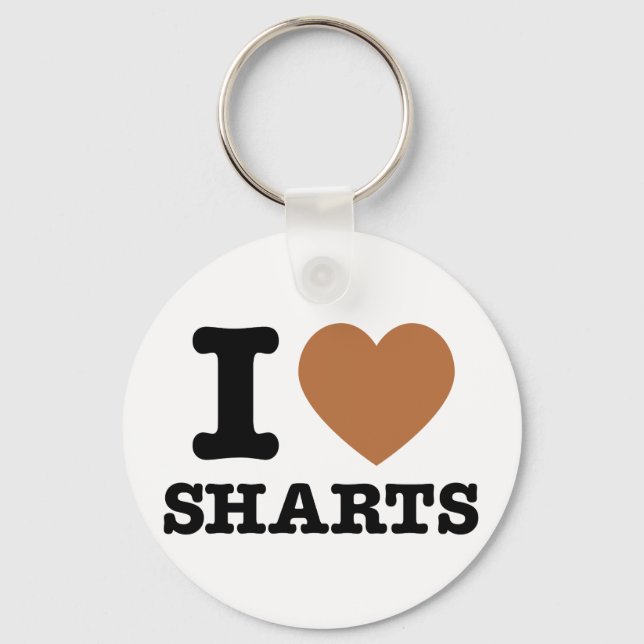 I Heart Sharts Key Ring (Front)